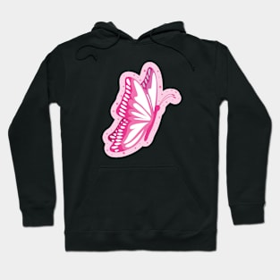 Cute Pink Butterfly Design Hoodie